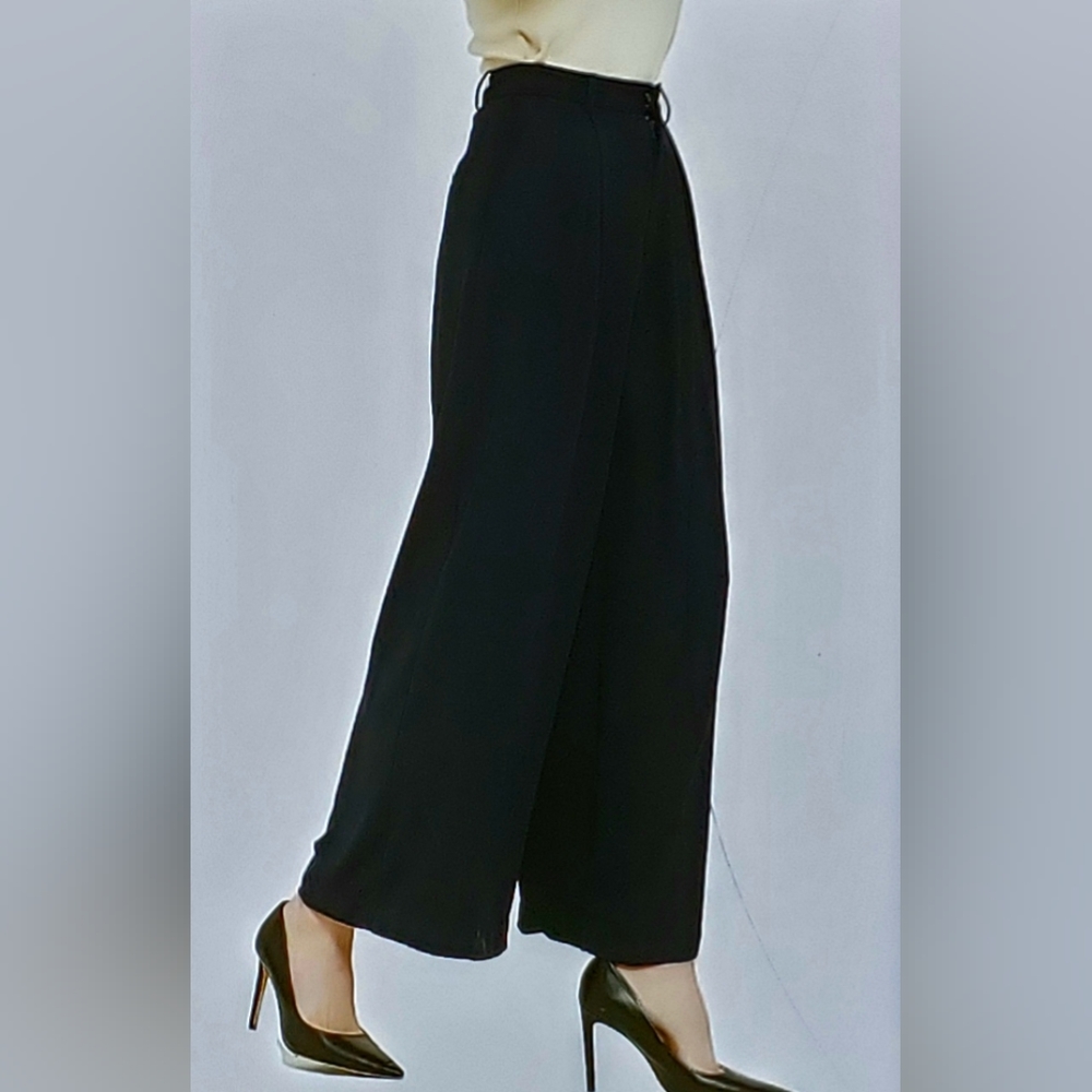 🐎 NWT! Navy Blue Extra Wide Leg Dress Pants Sz 10 - Picture 2 of 3